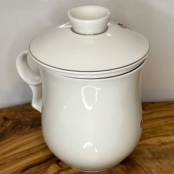 Teavana Mug Porcelain Tea Cup Infuser 3 pc Enchanted Butterflies EUC - Picture 8 of 12